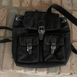 Vintage Coach Black Nylon leather trim 4290